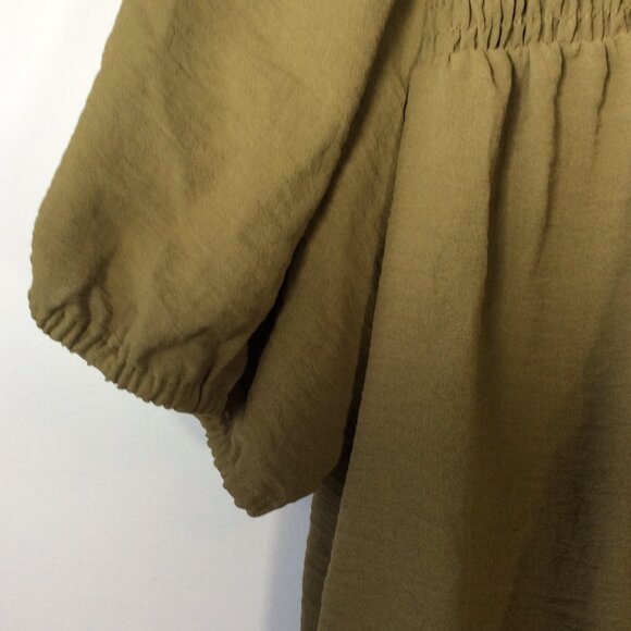 Nine West Olive Green Peplum Top Size Large - Picture 4 of 7